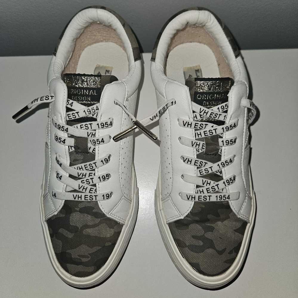 Vintage Havana White & Camo Gold Star Sneakers - Size 8 - Picture 4 of 11